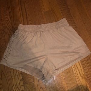 Tan Suede Shorts